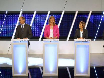 Los candidatos a lehendakari  el debate electoral organizado por ETB.