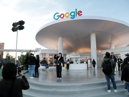 Instalación de Google en una feria tecnológica en Las Vegas (Nevada), en una imagen de este domingo.