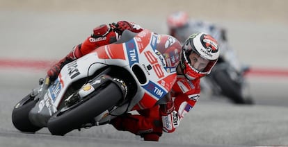 Jorge Lorenzo, piloto de la escuder&iacute;a Ducati, el domingo pasado en Austin (Texas,EEUU), en el GranPremio de las Am&eacute;ricas de MotoGP. efe