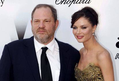Georgina Chapman, fundadora de Marchesa, con su exmarido Harvey Weinstein.