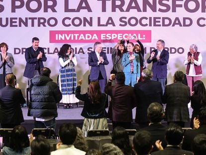 Claudia Sheinbaum, durante el lanzamiento oficial de su equipo de estrategas de campaña.