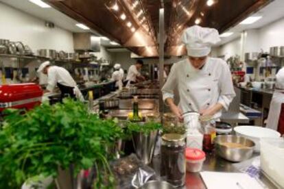 Cocina de la escuela francesa Le Cordon Bleu, en Madrid.