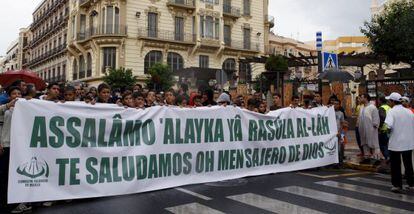 Protesta contra el v&iacute;deo sobre Mahoma. 