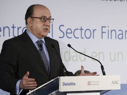 El presidente de la patronal bancaria AEB, José María Roldán, en el XXIII Encuentro del Sector Financiero.