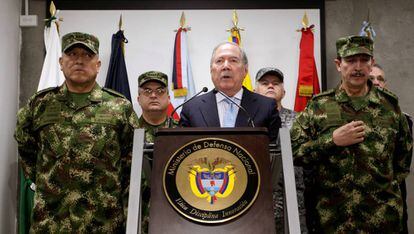 El ministro de Defensa de Colombia, Guillermo Botero, a mediados de mayo en Bogotá.