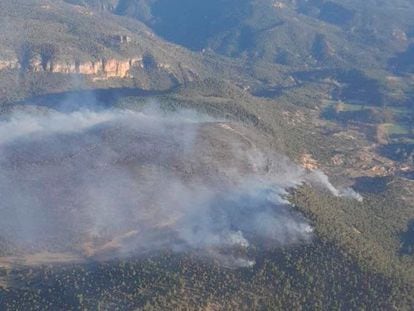 El incendio declarado en Ocentejo (Guadalajara) que afecta una zona de alto valor ecológico