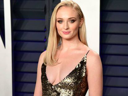 Sophie Turner, en una de las fiestas de los Oscar, el pasado febrero.