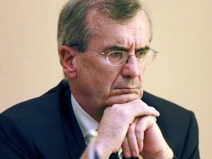 El gobernador del Banco de Francia, François Villeroy de Galhau, en una rueda de prensa en el G20 celebrado en China en 2016.