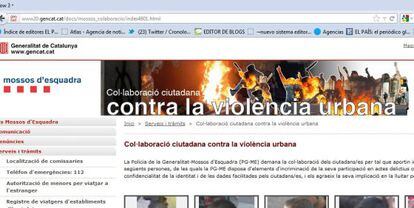 La página web para delatar a vándalos que ha retirado Interior un mes después de su lanzamiento