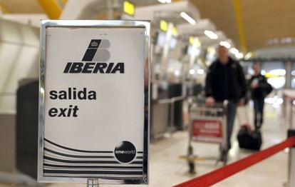 Ambiente de Iberia en el aeropuerto de Madrid-Barajas.