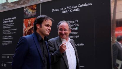 Jaume Asens i Joan Llinares, en representaci&oacute; de l&#039;Ajuntament, despr&eacute;s de la reuni&oacute; del Consorci.