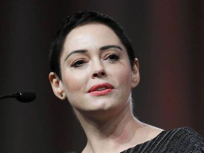 La actriz Rose McGowan en la Convención Anual de Mujeres en Detroit el pasado 27 de octubre.