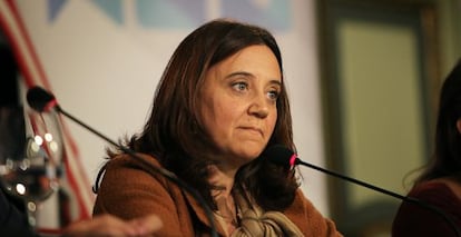 La directora general de RTVV, Rosa Vidal, este martes tras conocerse al anulación del ERE.