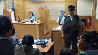 Una audiencia en el tribunal de Temuco, en la región de La Araucanía, al sur de Chile.