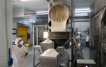 Proceso de elaboración de masas humedas en el centro de investigación de Cereal, en Sant Joan Despí (Barcelona).

