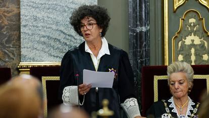La teniente fiscal del Tribunal Supremo, María Ángeles Sánchez Conde, en la apertura del año judicial, en septiembre de 2022.