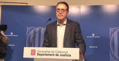 El secretario de Medidas Penales, Reinserción y Atención a la víctima de la Conselleria de Justicia, Amand Calderó, anuncia la concesión del segundo grado a los presos del 'procés'.