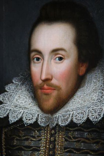 William Shakespeare en el único retrato fiable que se conserva.
