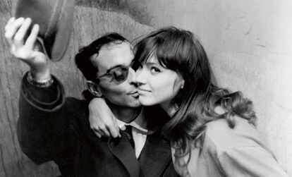 Anna Karina con Jean-Luc Godard, en una imagen de archivo.