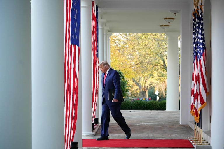 Donald Trump, outgoing US president, at the White House on November 13.