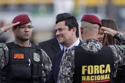 El ministro de Justicia, Sergio Moro, en Brasilia el pasado día 3.