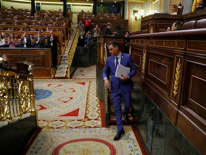 Pedro Sánchez, esta martes en el Congreso.