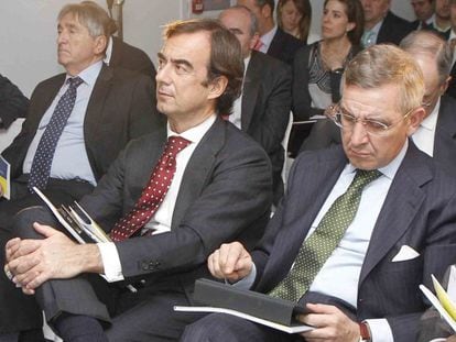 Juan Villar-Mir, presidente de OHL, y Tomás García Madrid, consejero delegado del grupo constructor.
