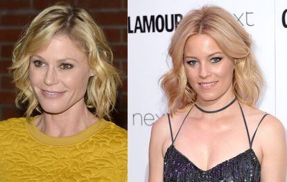 Julie Bowen, la actriz de a serie 'Modern Family', y su colega de profesión Elizabeth Banks.