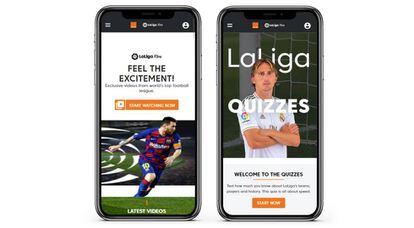 Imágenes de la plataforma LaLiga Xtra que la patronal de los clubes lanzará en 70 países en dos años.