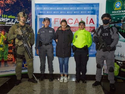 Margareth Lezeth Chacón, tras ser capturada por la Interpol en San Salvador (El Salvador), el 18 de enero de 2023.