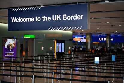 Control de fronteras del aeropuerto de Heathrow, en Londres.