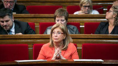 Irene Rigau, en el Parlament.