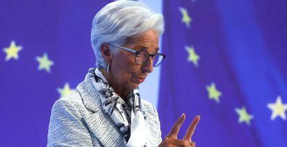 Christine Lagarde, presidenta del BCE, en rueda de prensa el 8 de septiembre