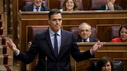 El presidente del Gobierno, Pedro Sánchez, en el Congreso de los Diputados, el pasado 21 de noviembre. 