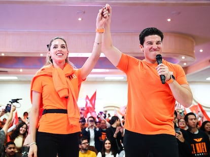 Samuel García y Mariana Rodríguez en Gómez Palacio (Estado de Durango), el 25 de noviembre.