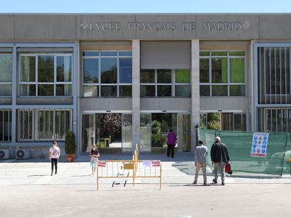 Vista del Liceo Francés de Madrid, uno de los primeros en confinar un aula en la comunidad, el pasado septiembre.
