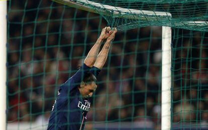 Ibrahimovic, durante un partido de la Ligue 1 ante el Ajaccio.