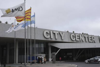 Frente del complejo City Center de Rosario, donde el viernes se casarán Messi y Roccuzzo.