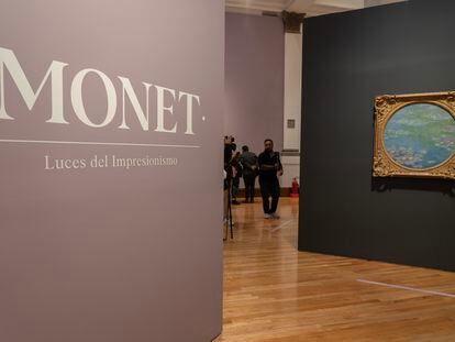 Exposición de Claude Monet y el impresionismo en el Museo Nacional de Arte, en Ciudad de México.