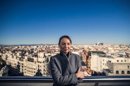 Leonor Watling, en la terraza del Círculo de Bellas Artes.