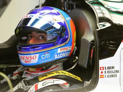 Alonso, en el circuito de Silverstone.