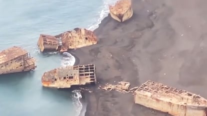 Vídeo | El misterio de los barcos de la Segunda Guerra Mundial reflotados por la actividad volcánica en Japón