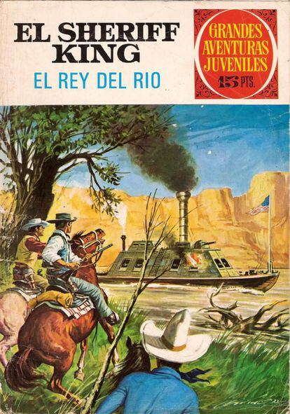 'El Sheriff King' fue otro personaje creado por Mora, con el seudónimo de Víctor Alcáza, y el dibujante Francisco Díaz para la revista 'Pulgarcito', de Editorial Bruguera, en 1964.
