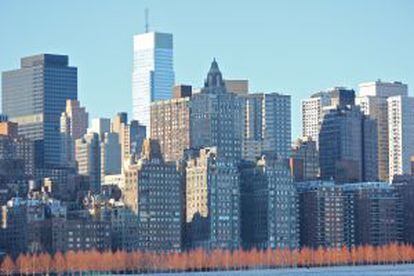 Rascacielos del Lower East Side vistos desde el paseo del East River, en Manhattan.