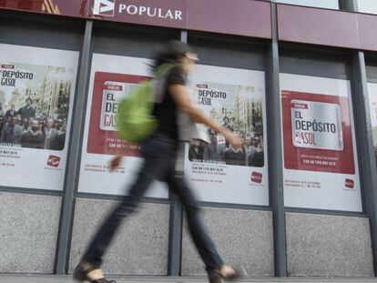 Una oficina del Banco Popular en Madrid. 