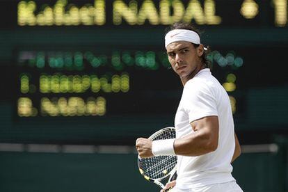 Rafael Nadal, en Wimbledon, en julio pasado.