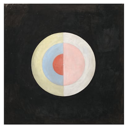 Hilma Af Klint, The Swan, No. 16, Group IX/SUW, 1915
Hilma af Klint Foundation / Moderna Museet, Stockholm
Serie SUW/UW, Grupp IX/SUW, nr 16.
Svanen, nr 16, 1915
Olja på duk
154,5 × 151 cm
HAK164
© Stiftelsen Hilma af Klints Verk