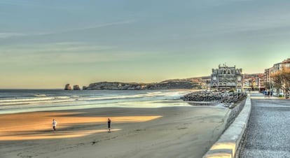 La playa de Hendaya, en el País Vasco francés.