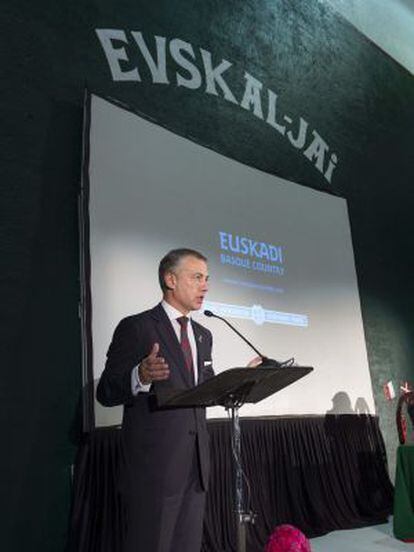 Urkullu interviene en un encuentro con la comunidad vasca de México en la Euskal Etxea.