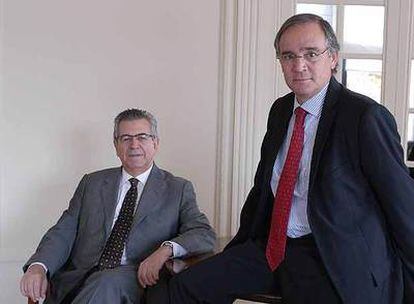 Rafael Suñol, vicepresidente ejecutivo, y Manel Albanell, director de Catalana d&#39;Iniciatives.